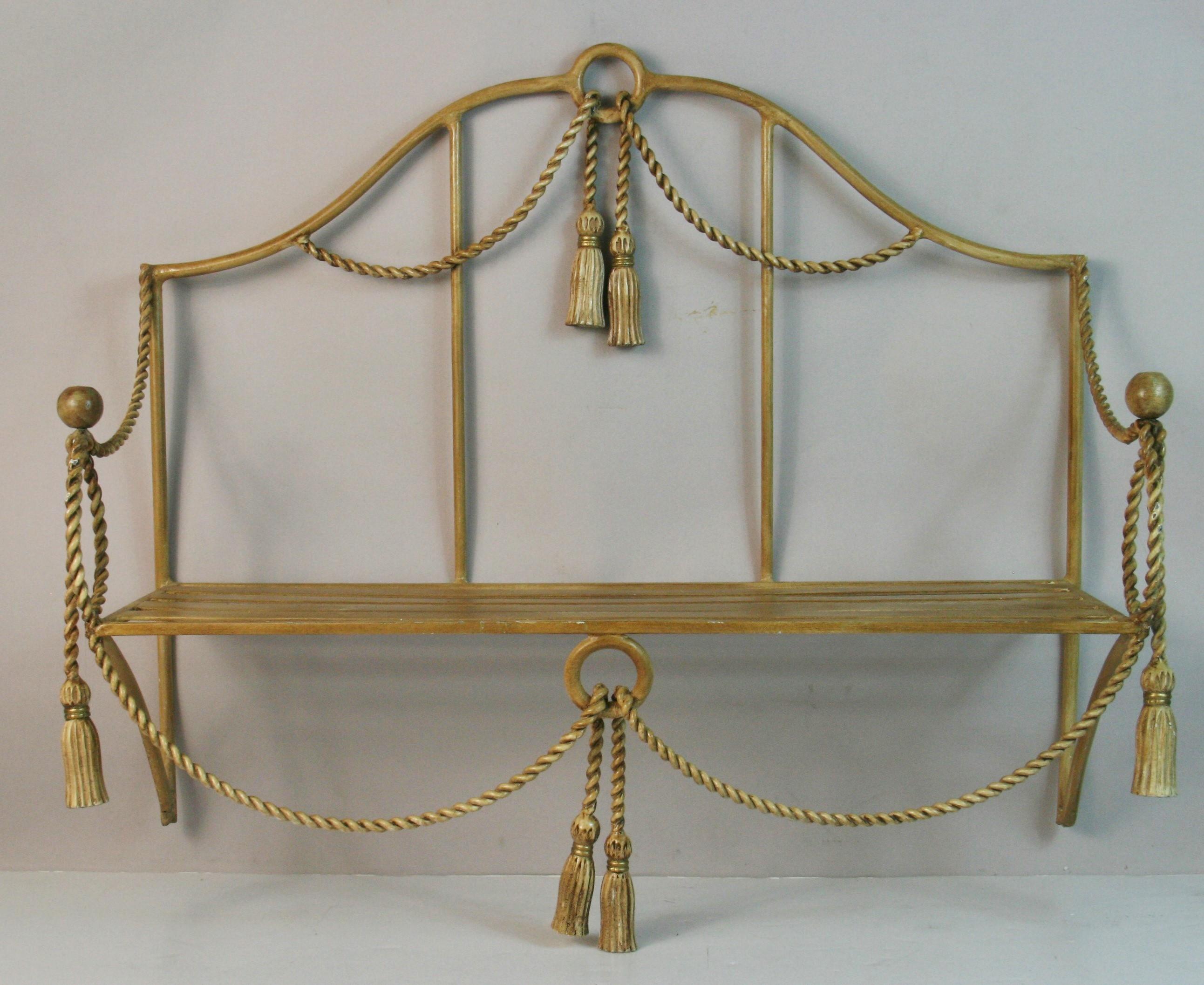 Italian Rope and Tassel Shelf For Sale 2