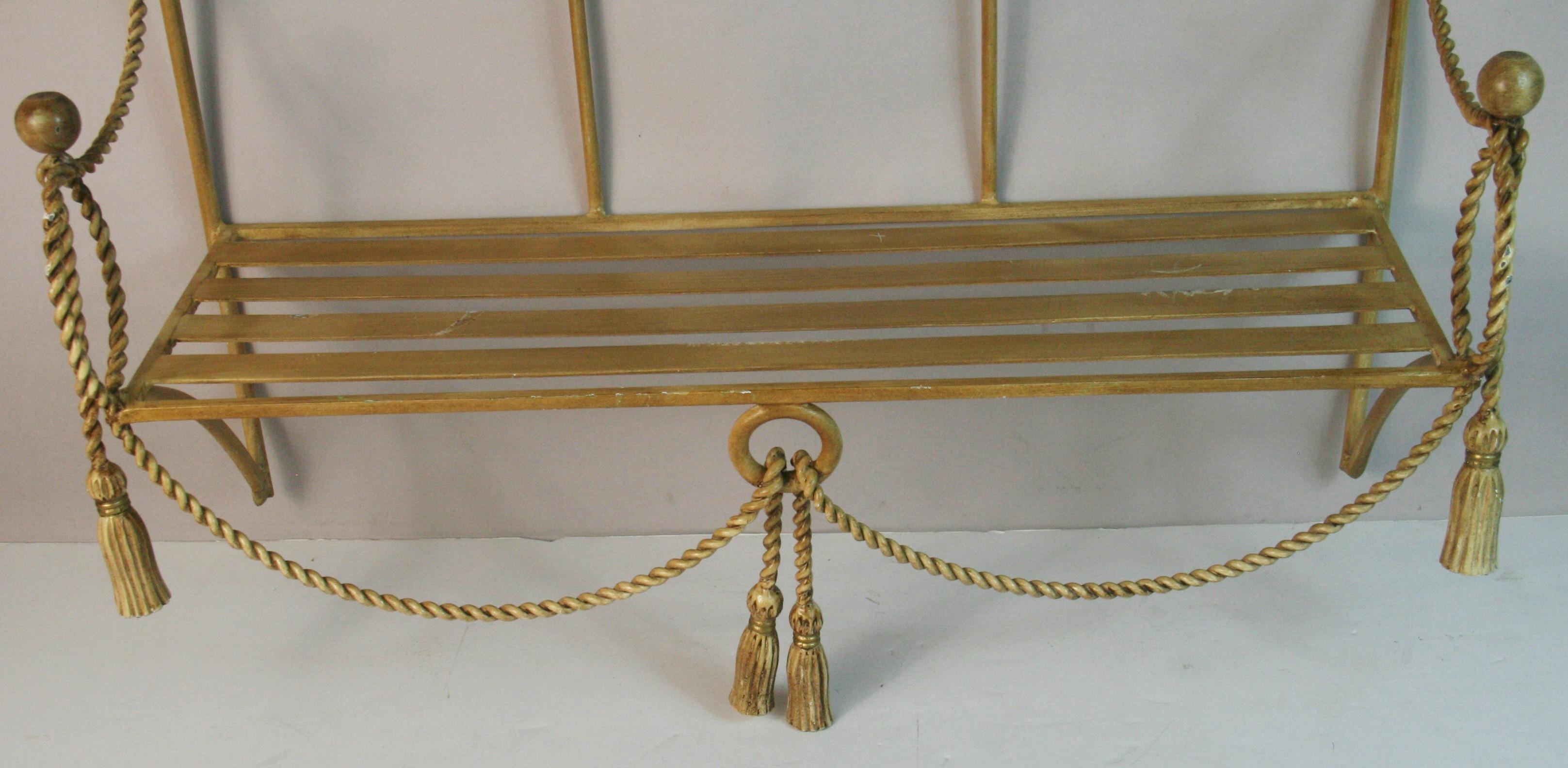 Italian Rope and Tassel Shelf For Sale 3
