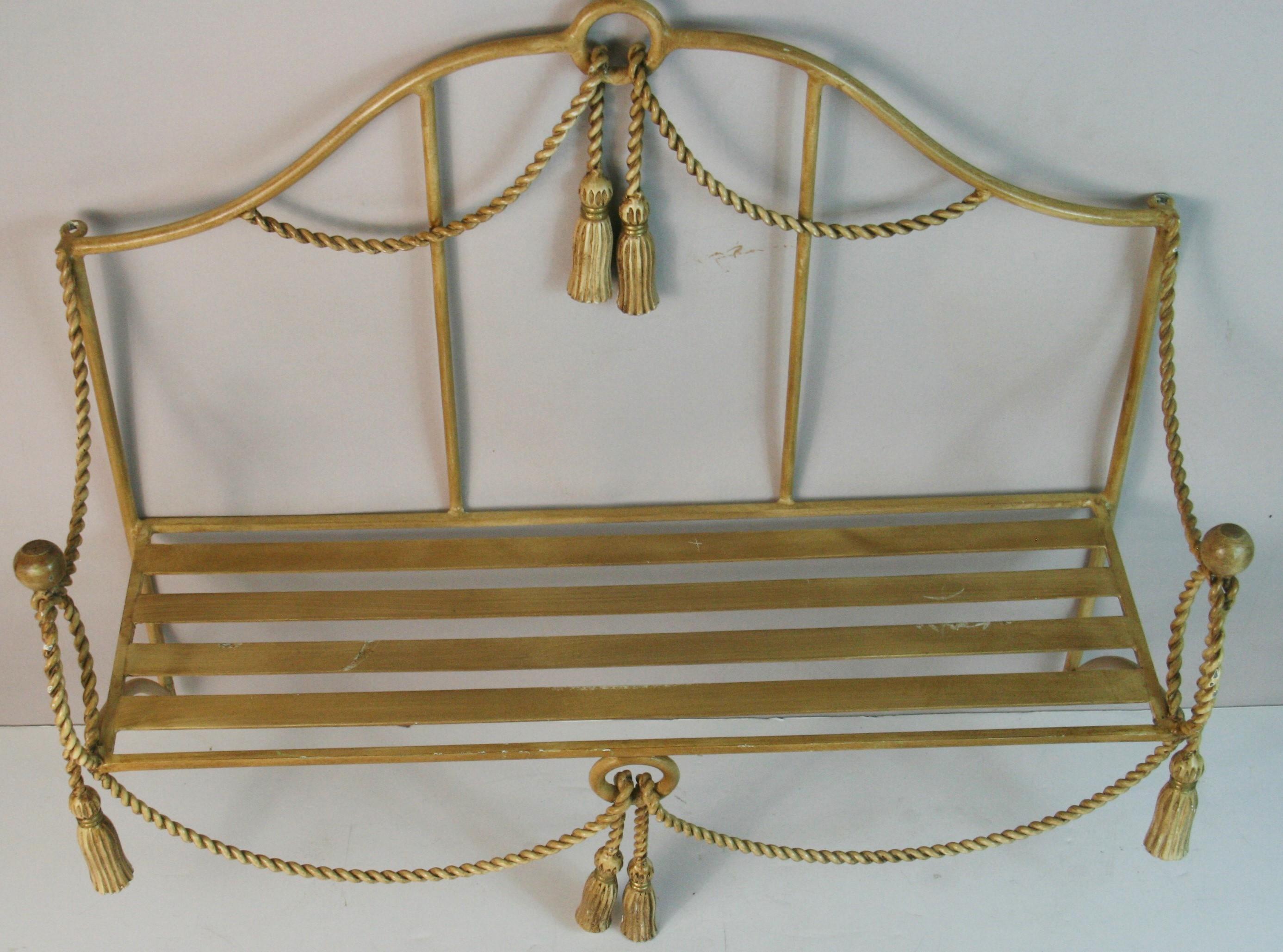 Italian Rope and Tassel Shelf For Sale 4
