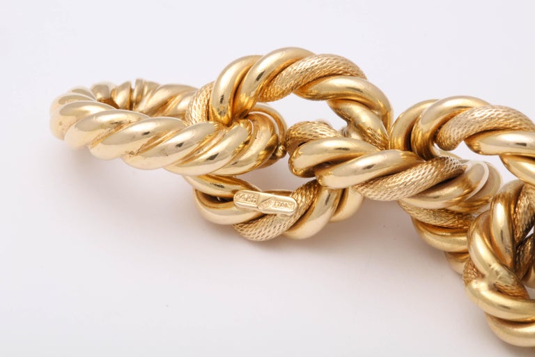 Italian Rope Gold Bracelet with Invisible Clasp at 1stDibs