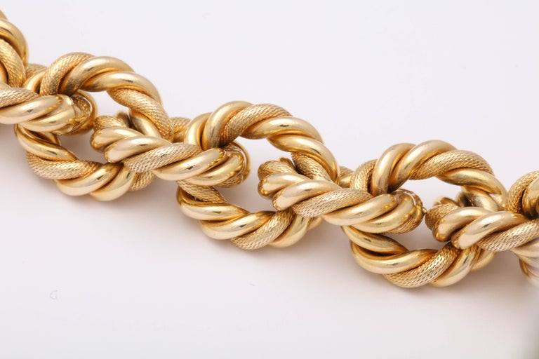 Italian Rope Gold Bracelet with Invisible Clasp at 1stDibs
