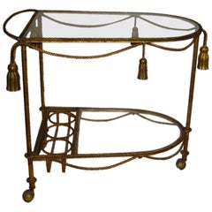 Italian Rope & Tassel Bar Cart