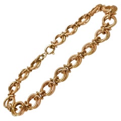 Italienisches italienisches Roségold Gliederarmband