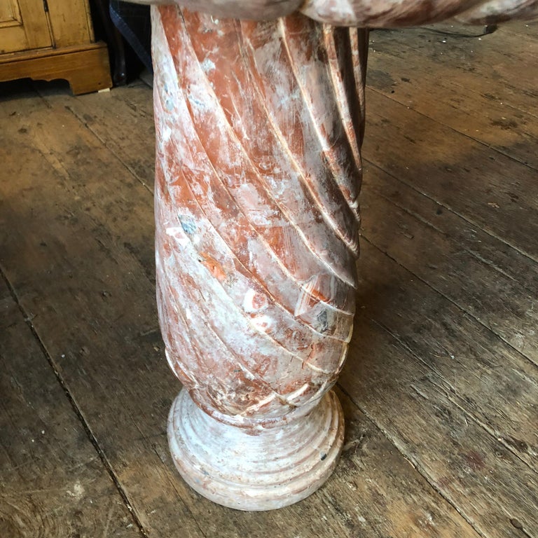 Italian Rose Marble Wall Fountain, 19th Century For Sale at 1stDibs