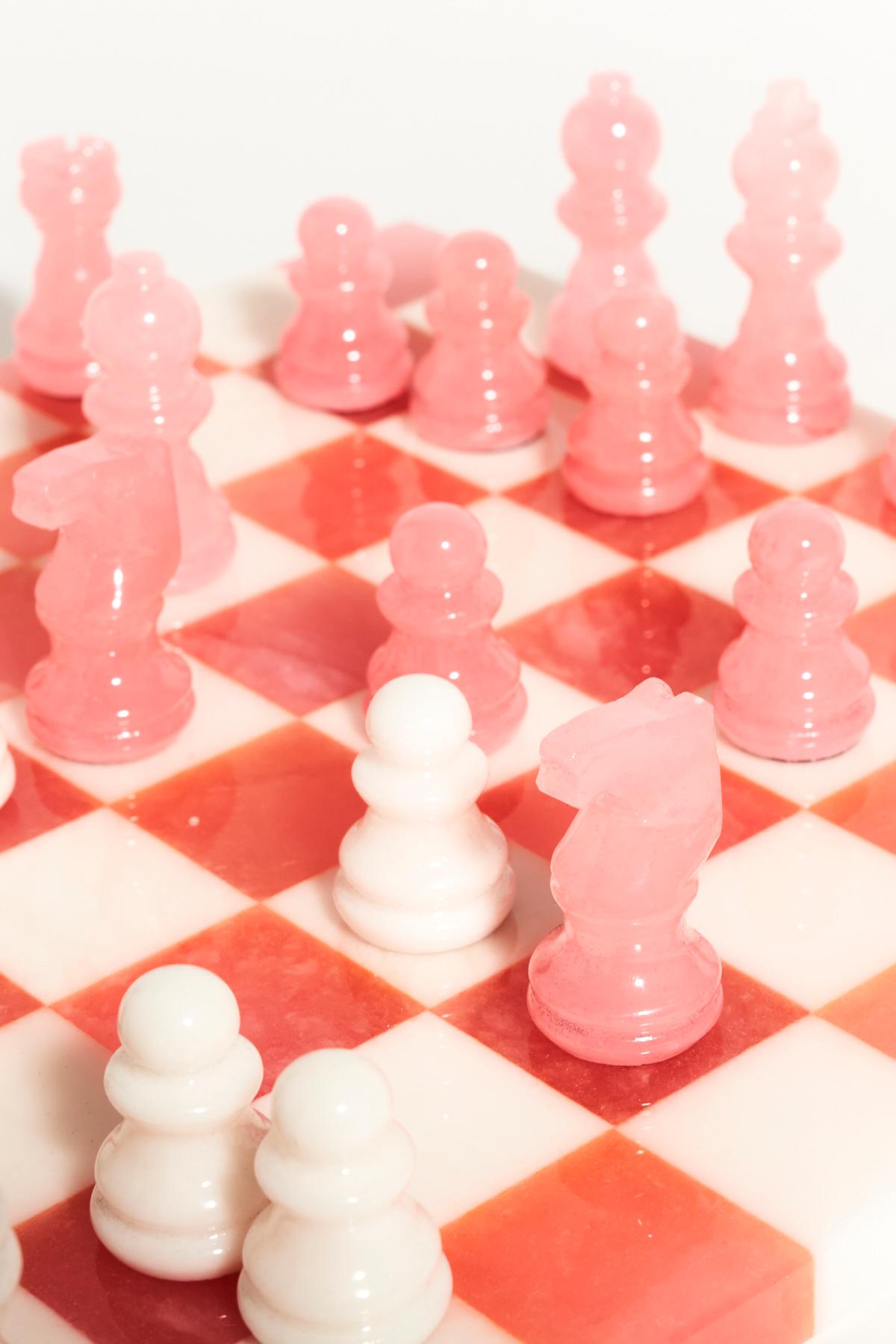 pink chess set