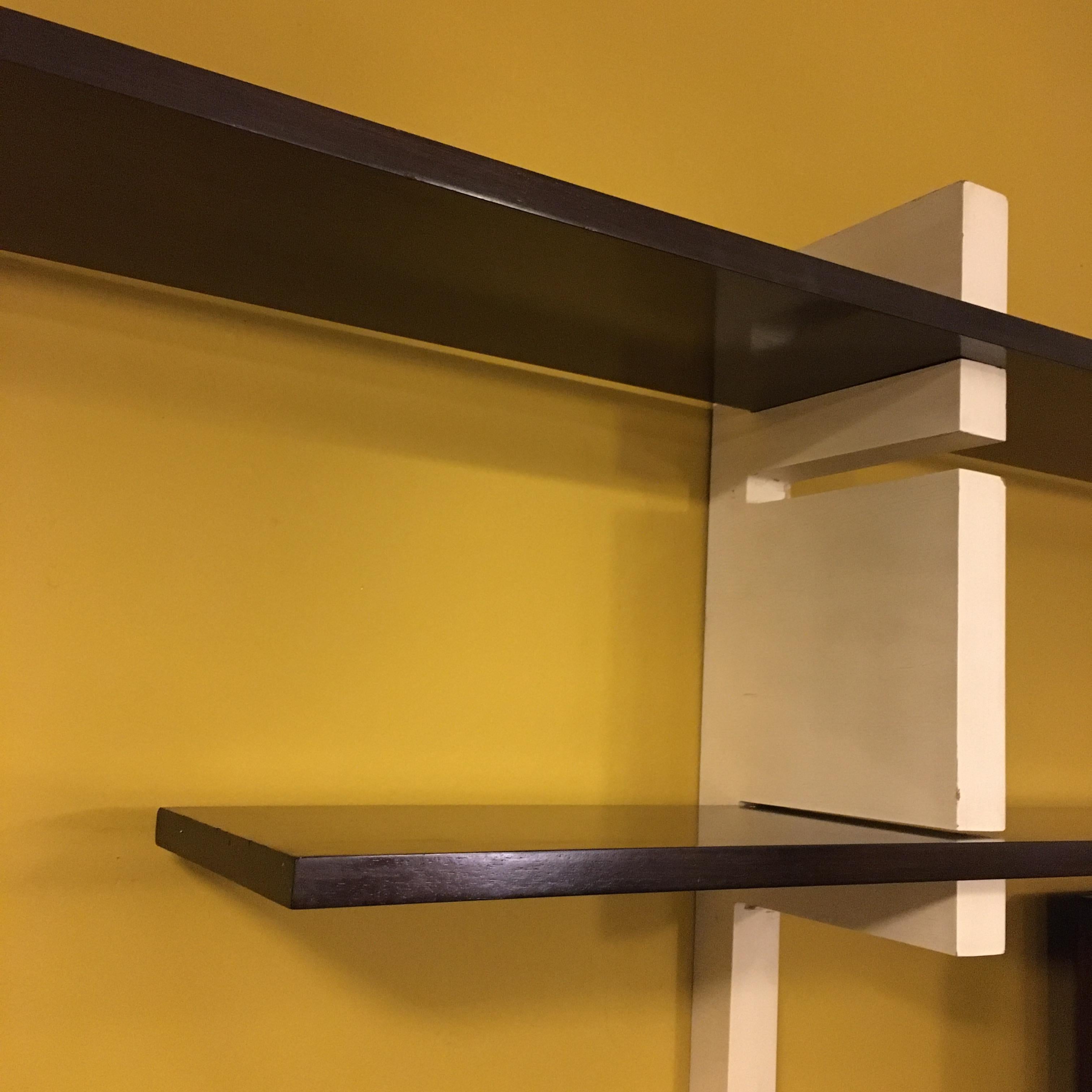 Italian Rosewood and White Wooden Extenso Bookcase by AMMA Torino, 1960s 10