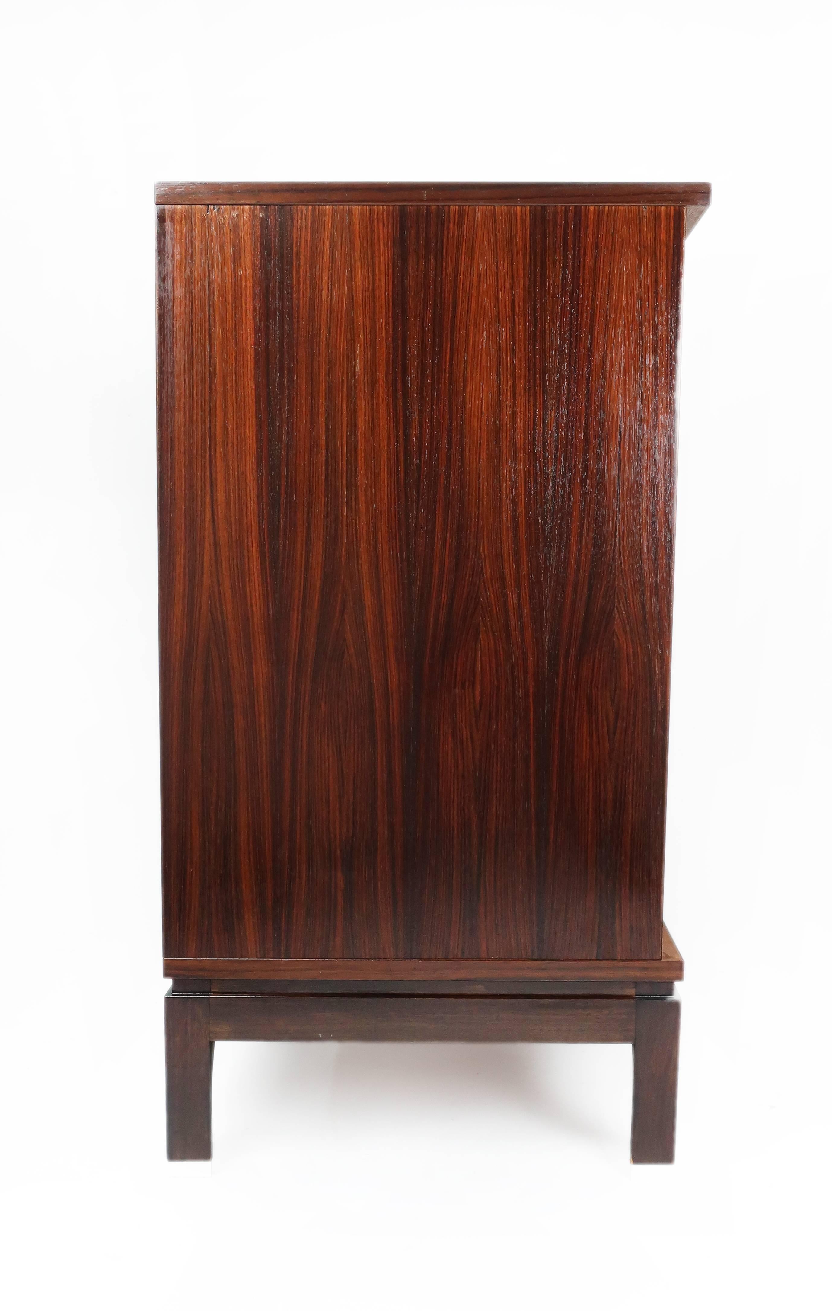 20th Century Italian Rosewood Bachelors Chest of Drawers by M.I.M., circa 1960