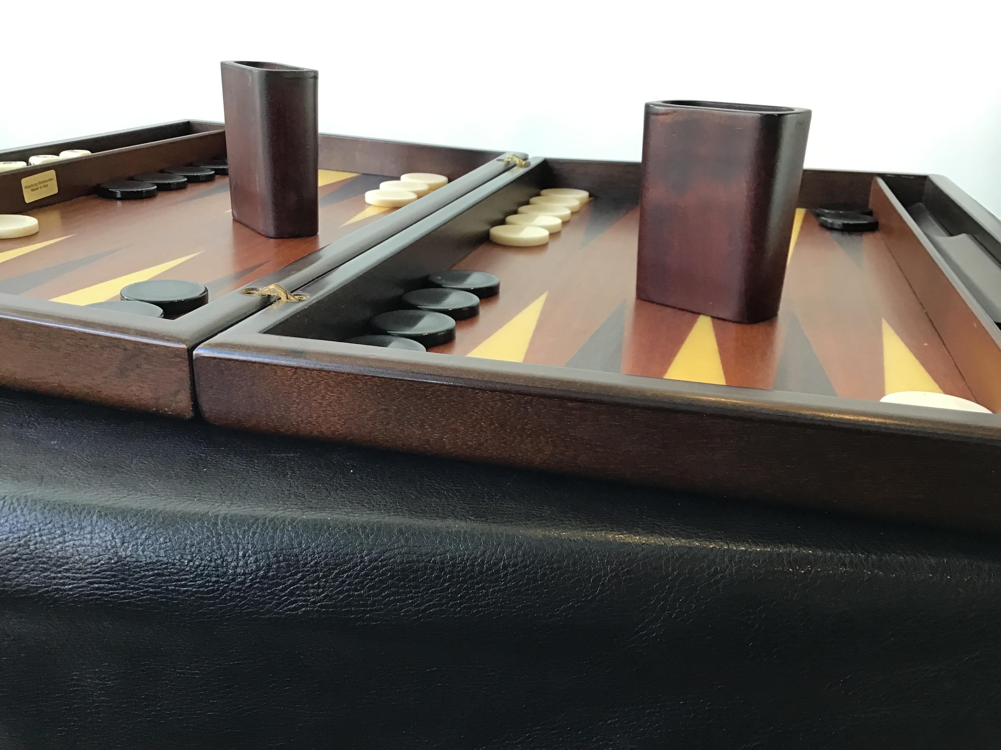 Italian Rosewood Backgammon Set by Altenburg, Stralsunder In Good Condition In Tarrytown, NY