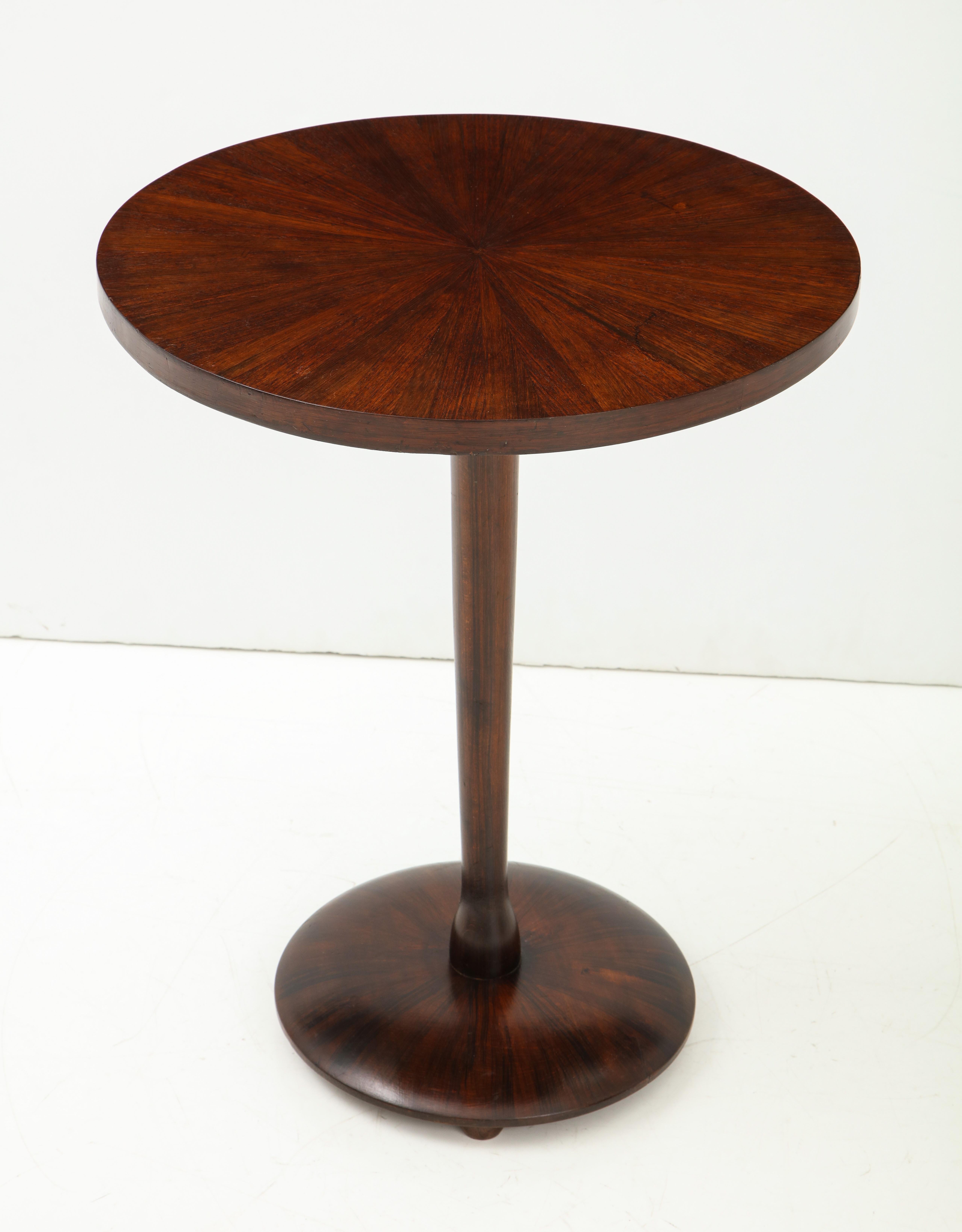 Mid-Century Modern Italian Rosewood Circular Side Table