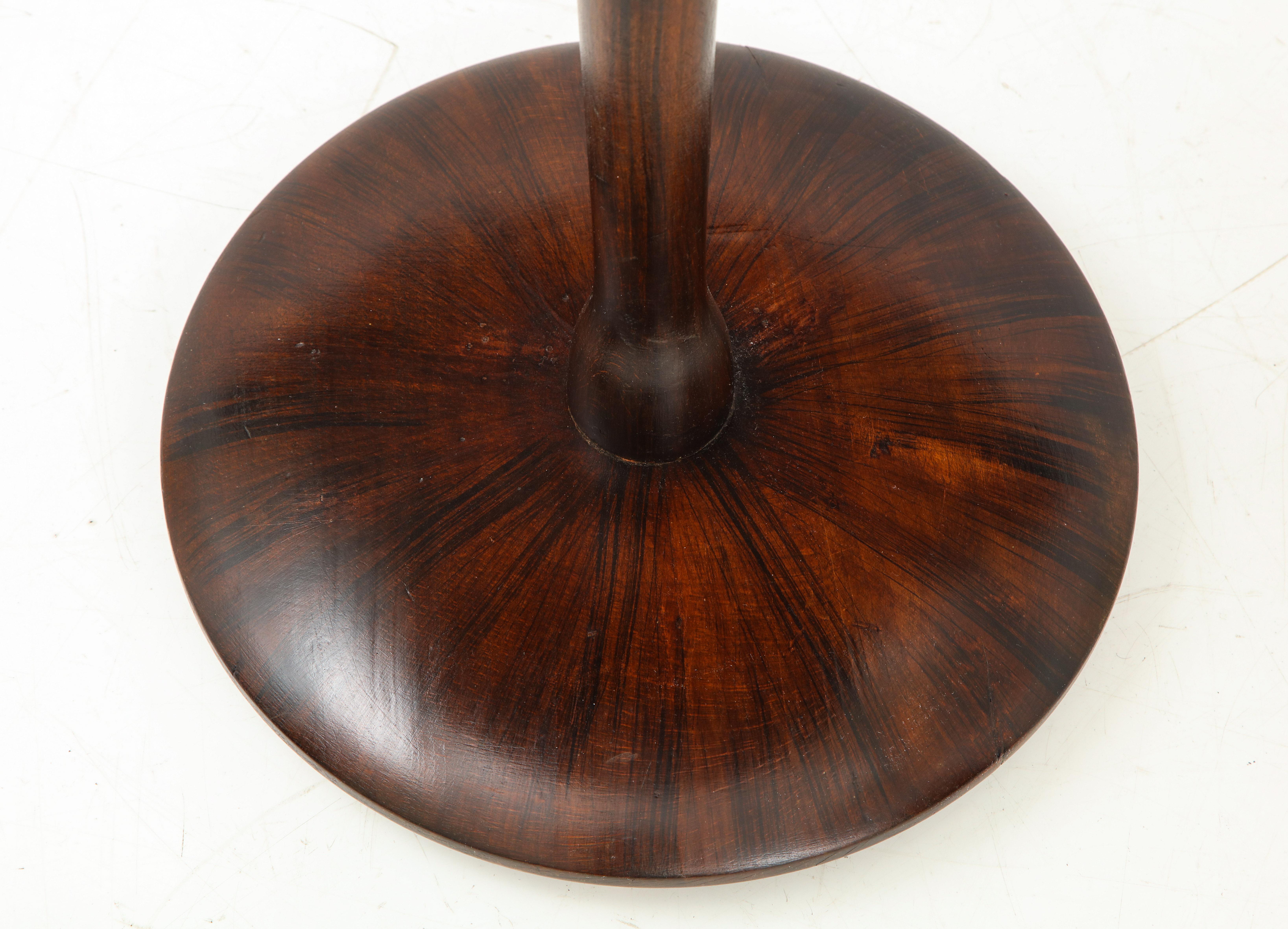 Italian Rosewood Circular Side Table (Mitte des 20. Jahrhunderts)