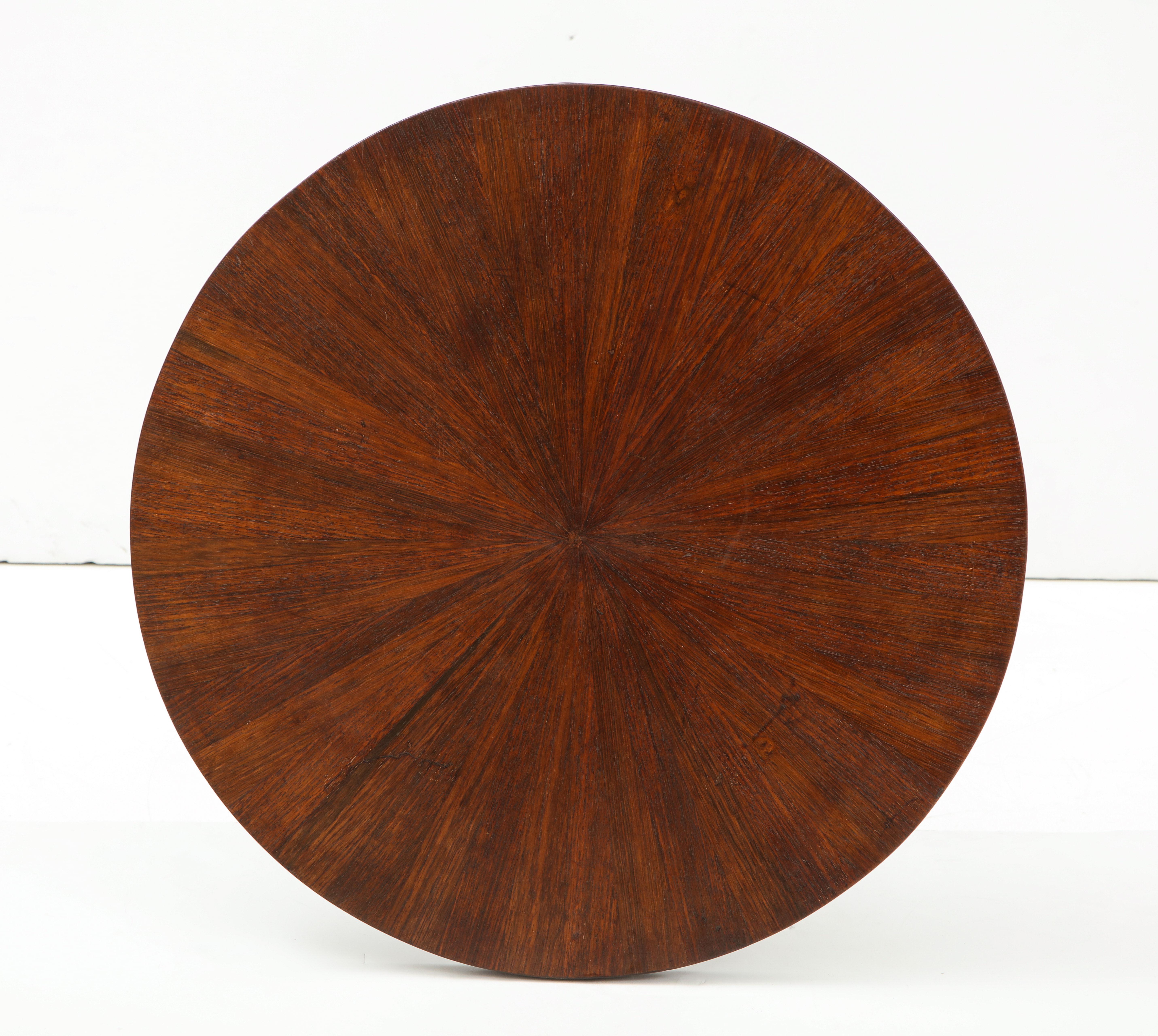 Italian Rosewood Circular Side Table 1