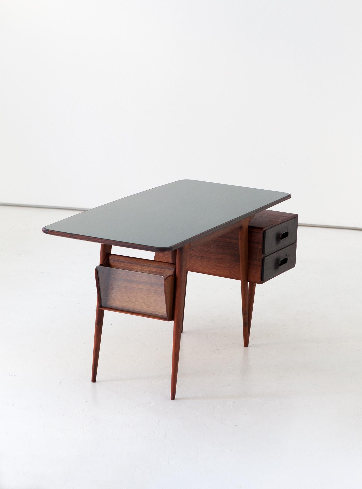 Italian Rosewood Desk, 1950s 7