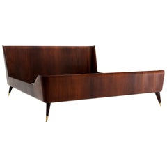 Italian Rosewood Double Bed, 1950s