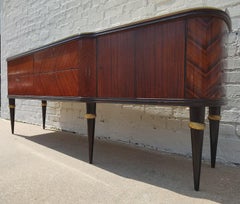 Italian Rosewood Herringbone Credenza