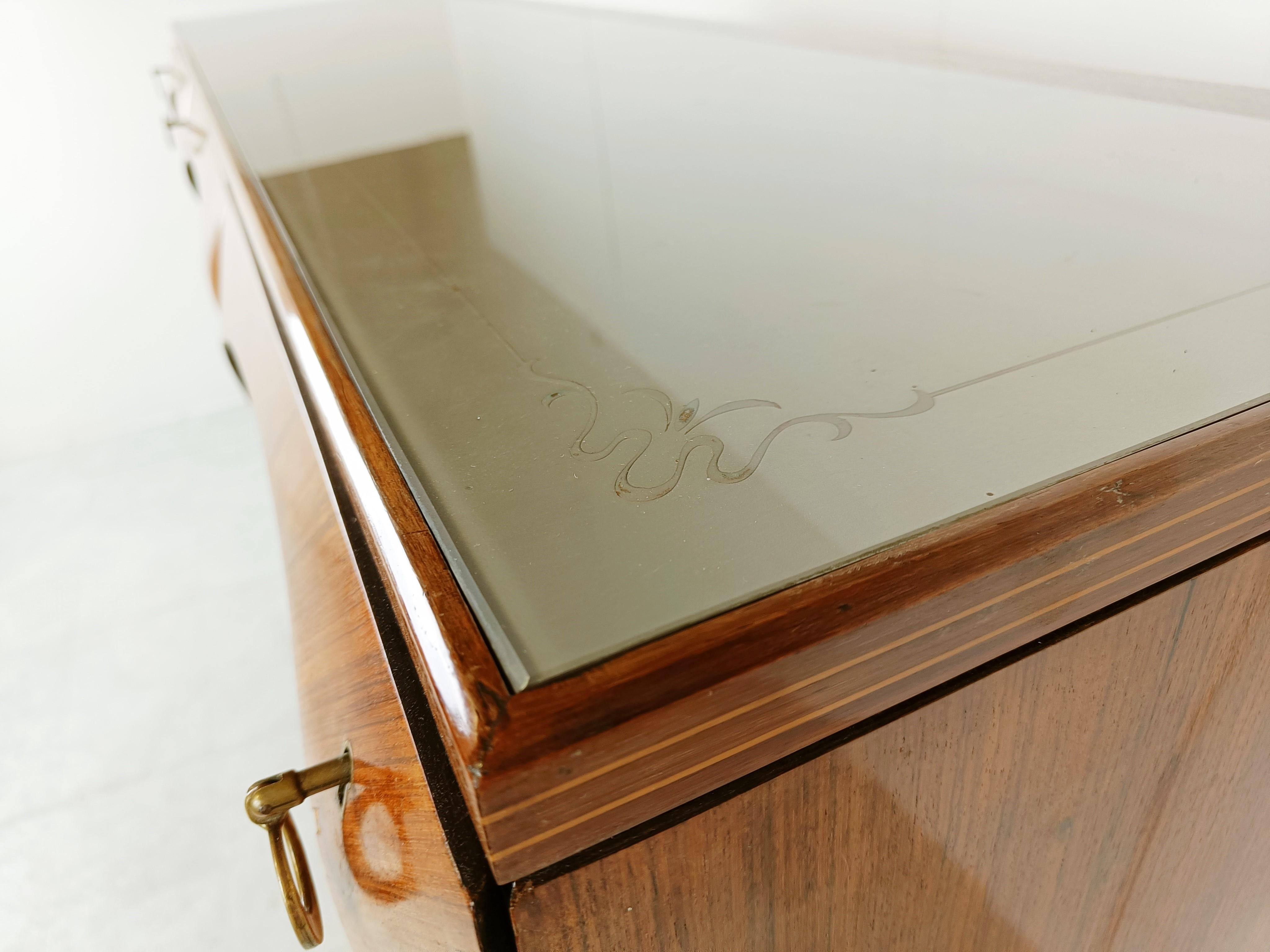 Italian Rosewood Highboard by Vittorio Dassi for Lissone, 1950s For Sale 6