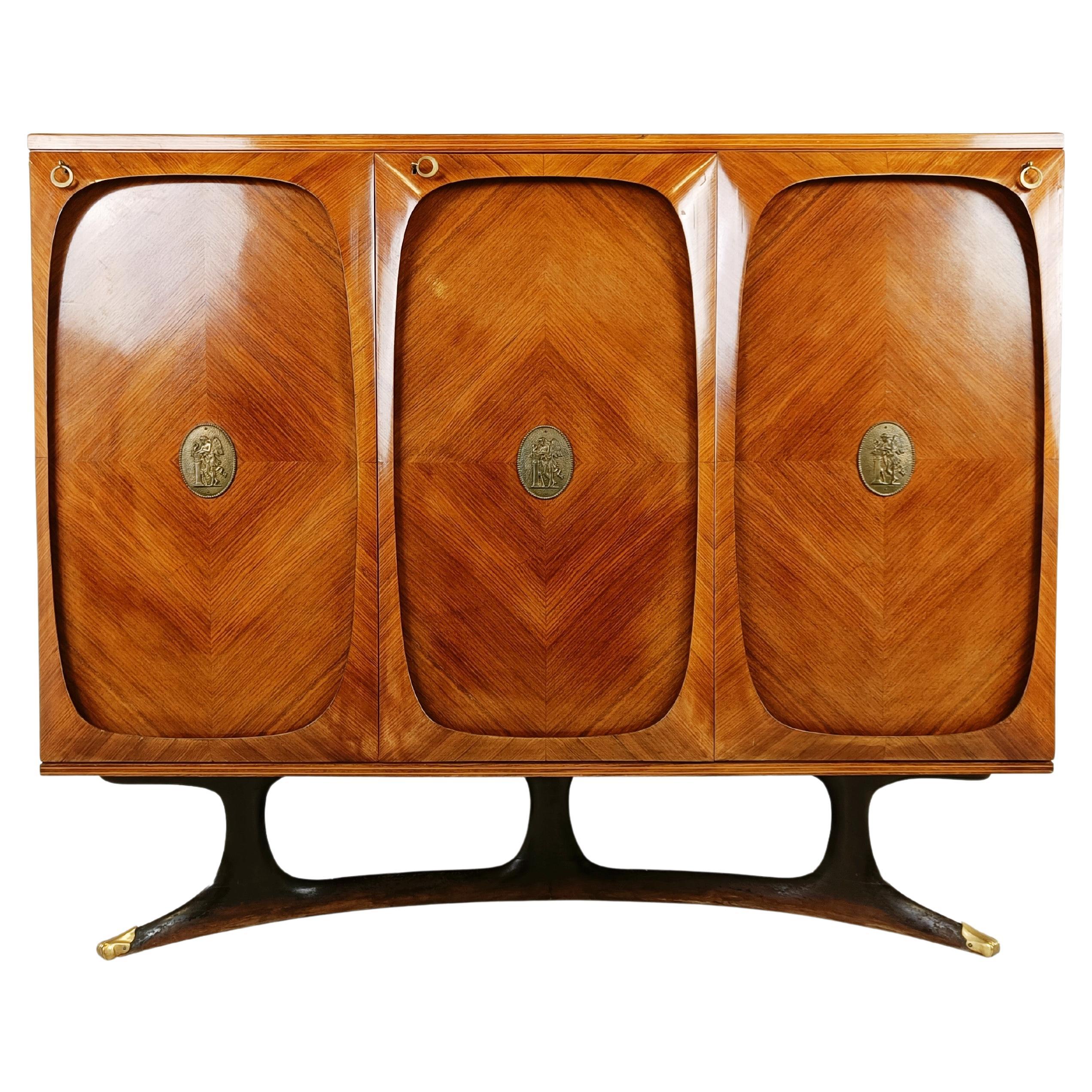 Italian Rosewood Highboard by Vittorio Dassi for Lissone, 1950s For Sale