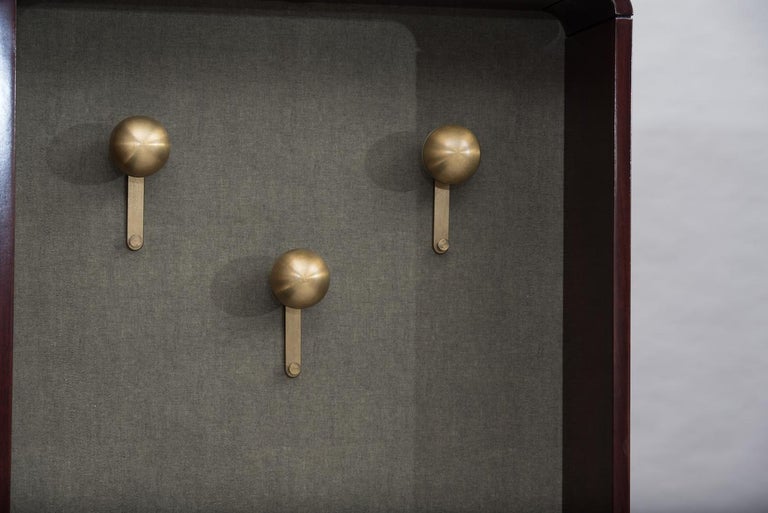 Italian Rosewood Mid-Century Modern Hall Stand Set For Sale at 1stDibs