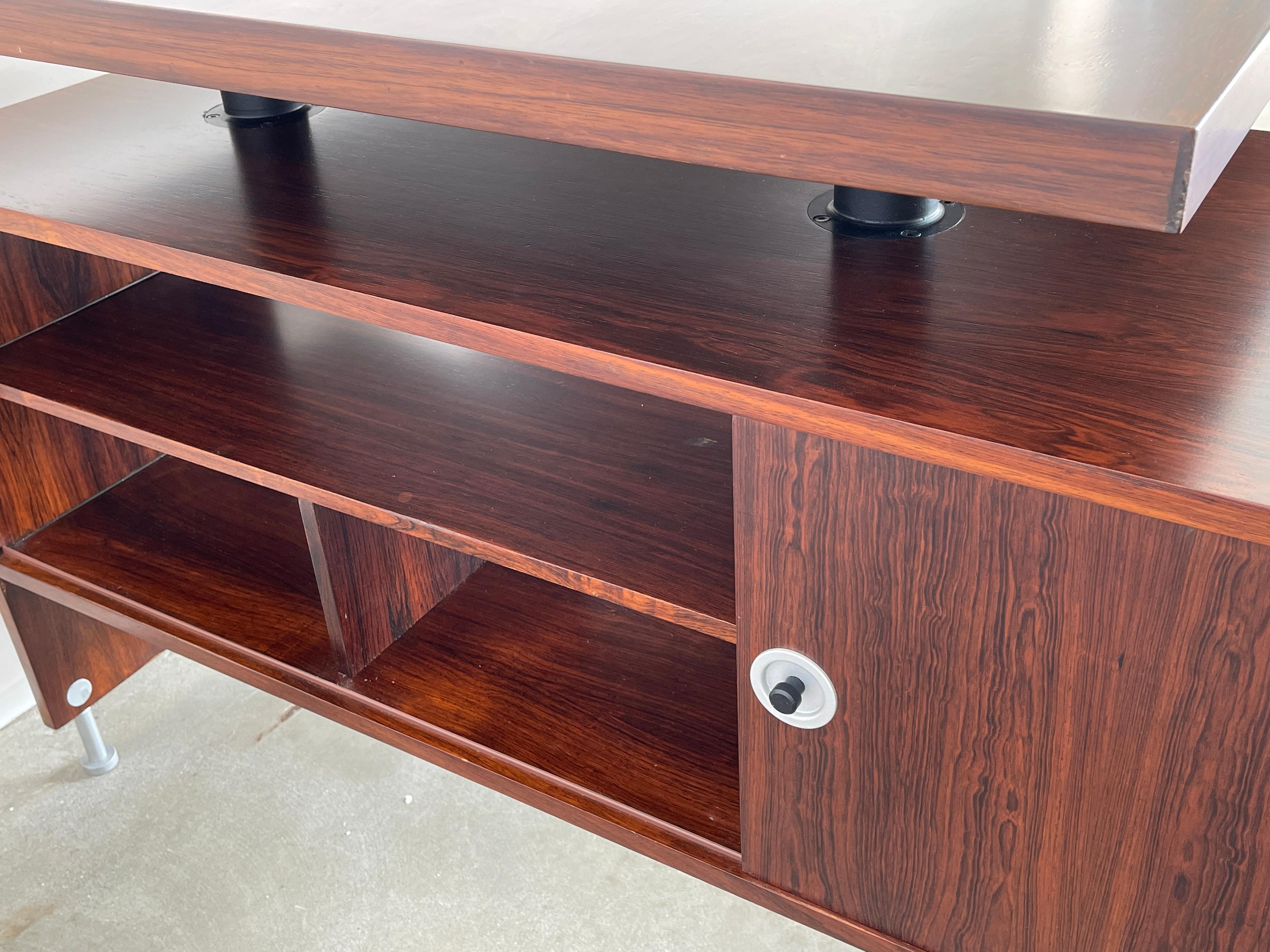 Italian Rosewood Partner's Desk 6