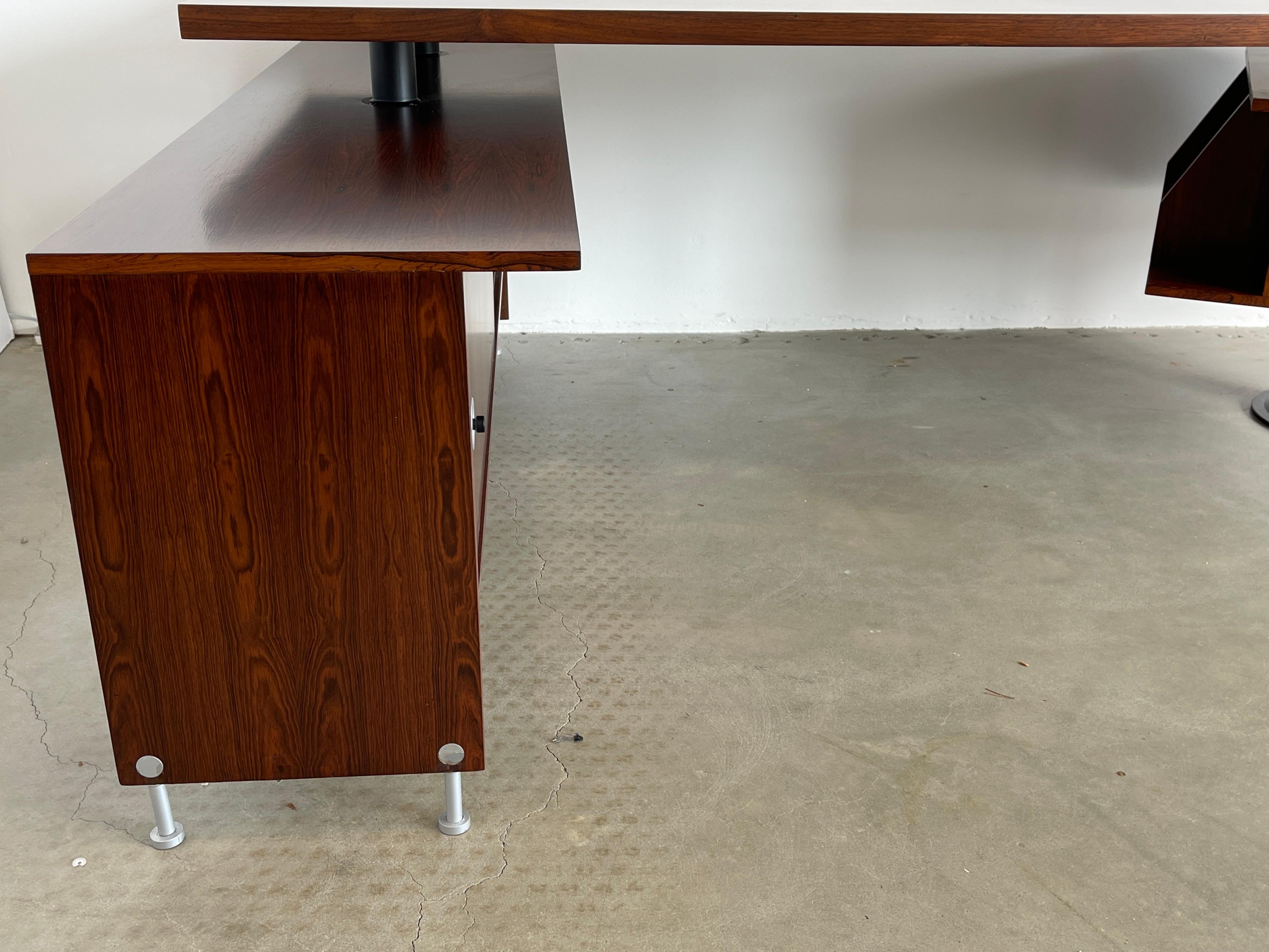Italian Rosewood Partner's Desk 7