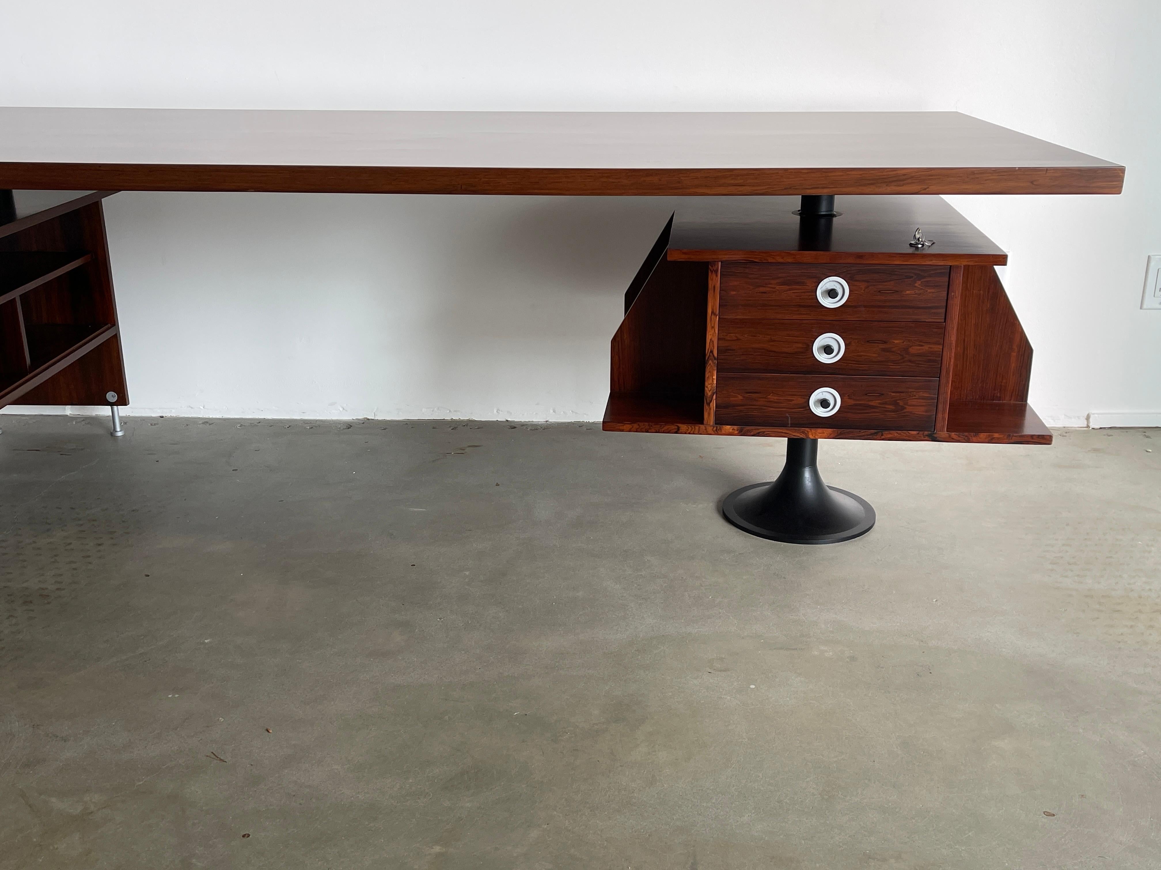 Italian Rosewood Partner's Desk 8