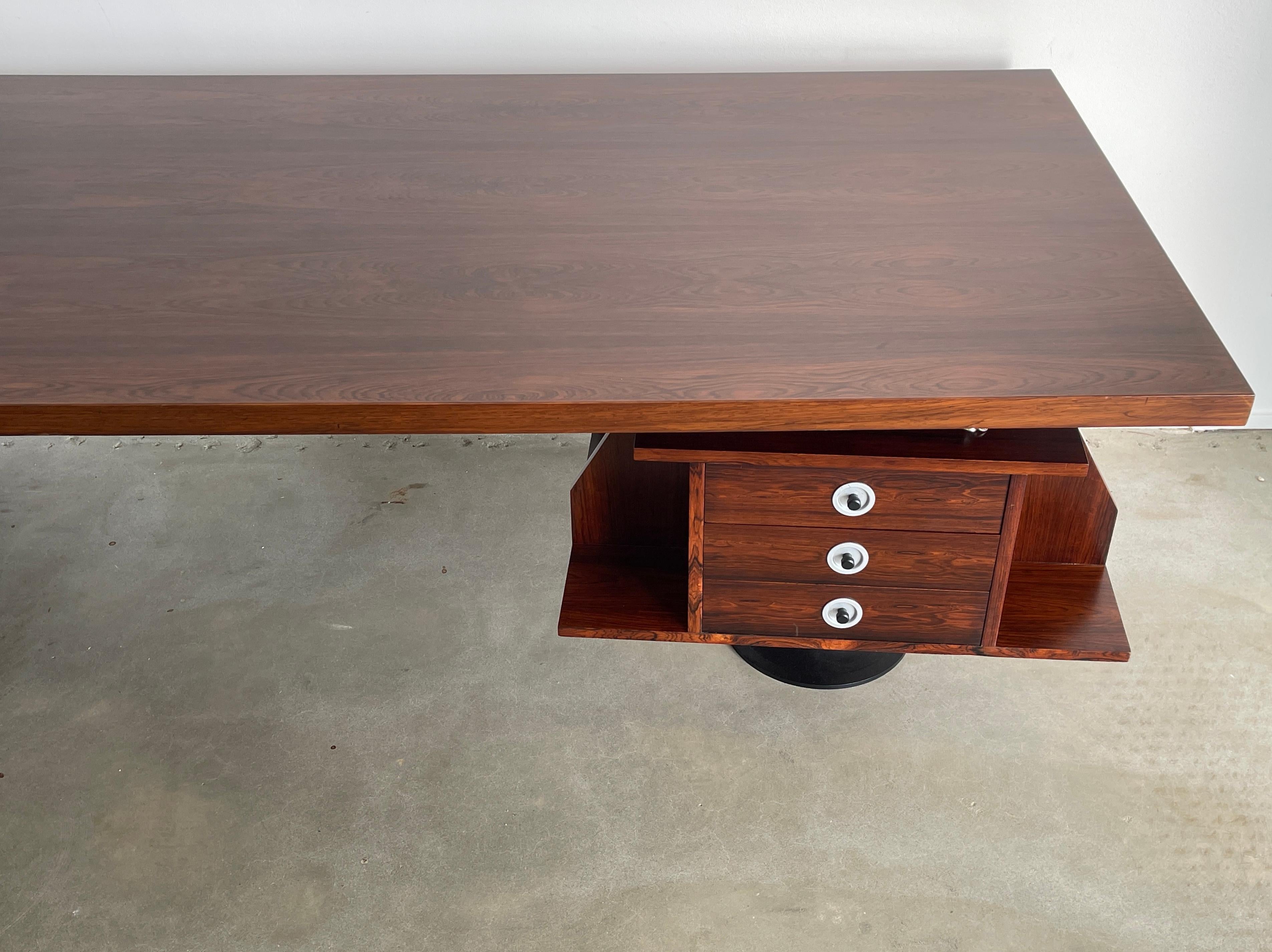 Italian Rosewood Partner's Desk 9
