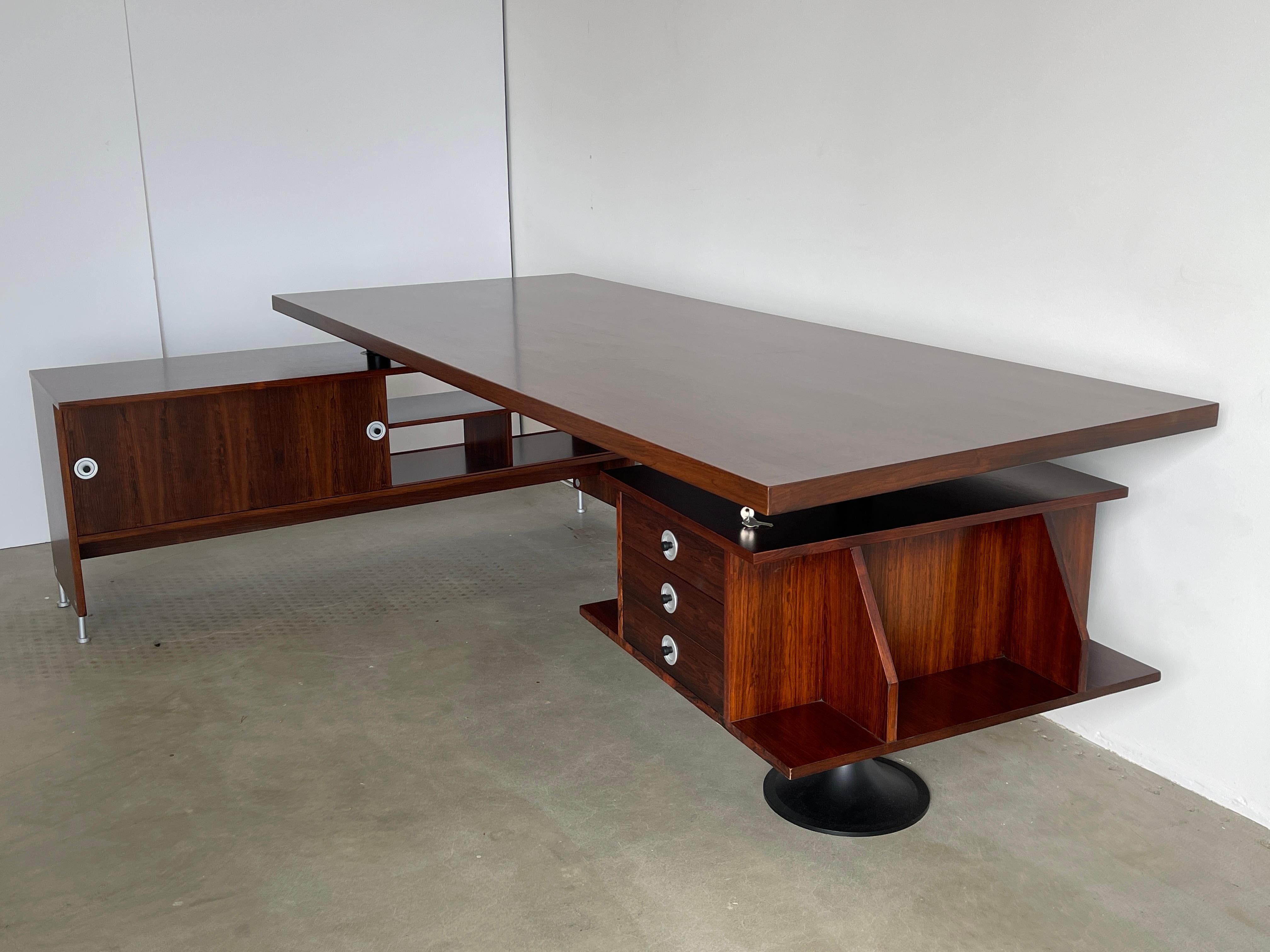 Italian Rosewood Partner's Desk 10