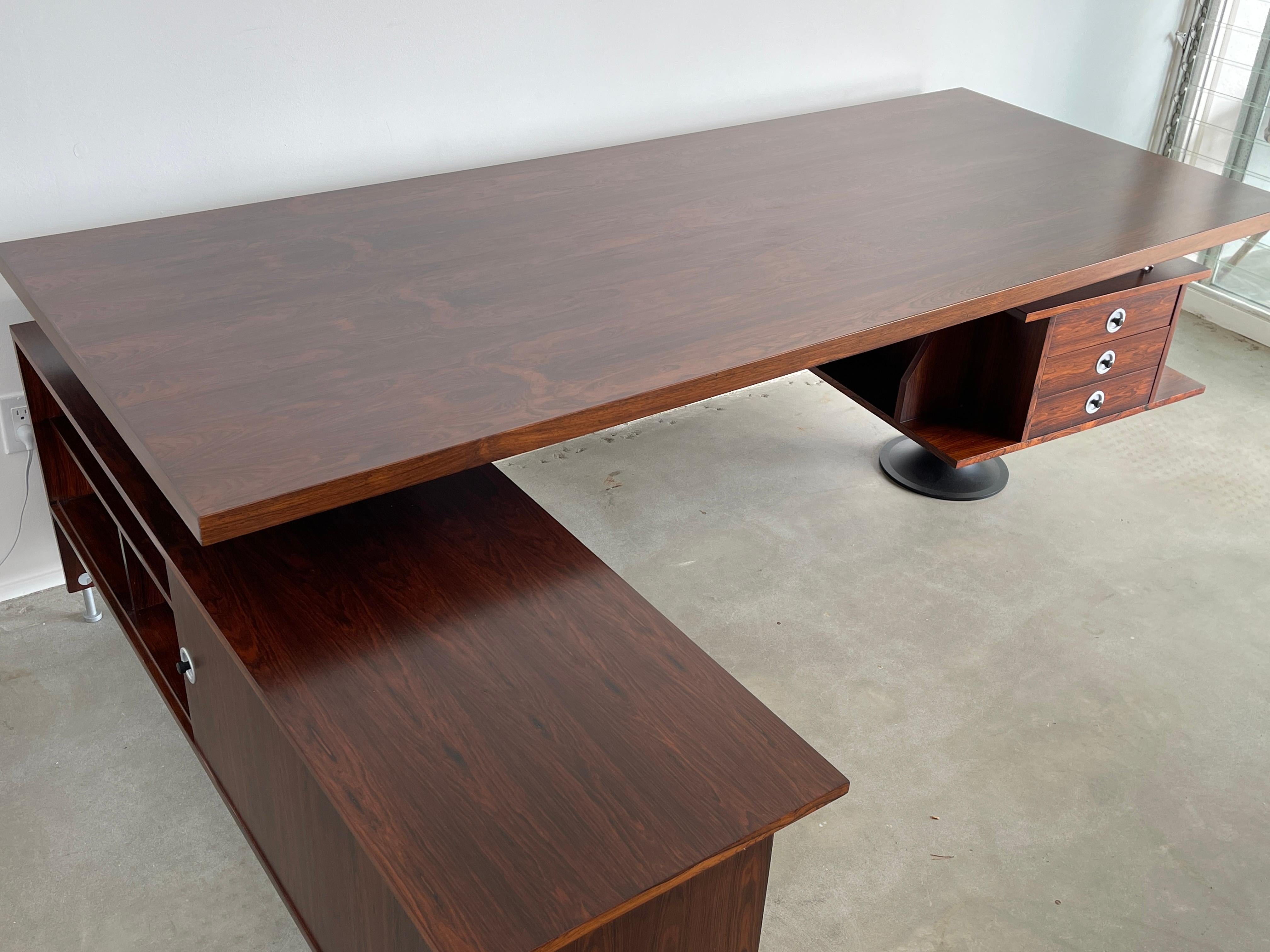 Italian Rosewood Partner's Desk 11