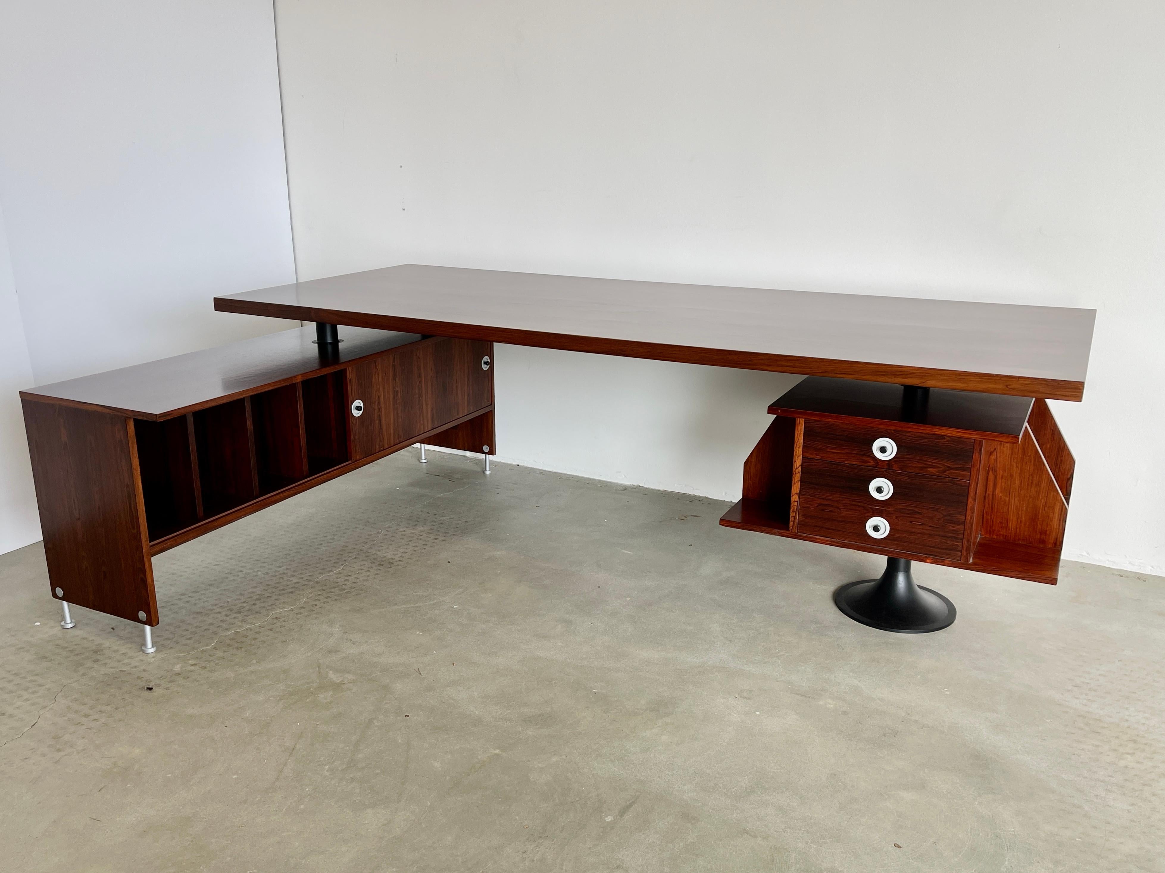 Italian Rosewood Partner's Desk 12
