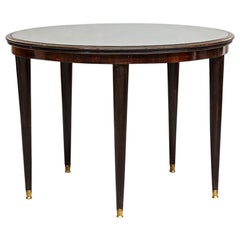 Italian Rosewood Round Five Legs Dining Table in the Style of Dassi, 1950s