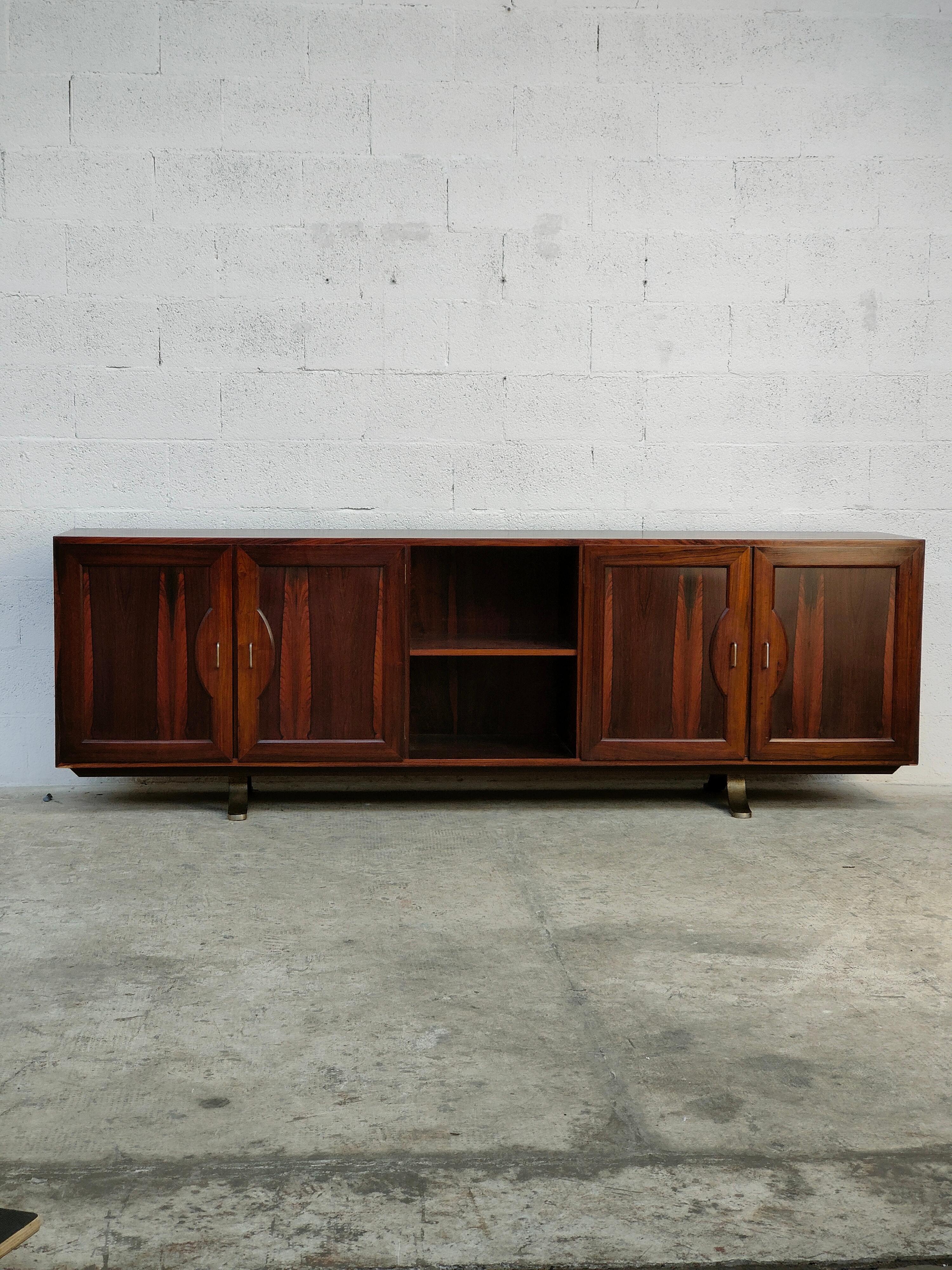 Italian Wooden Sideboard 1960s In Good Condition In Padova, IT