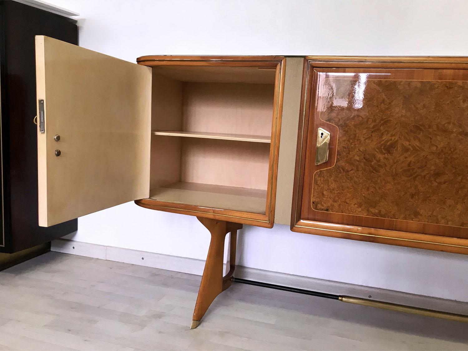 Italian Sideboard with Birch Briar Root by Vittorio Dassi, 1950s 11