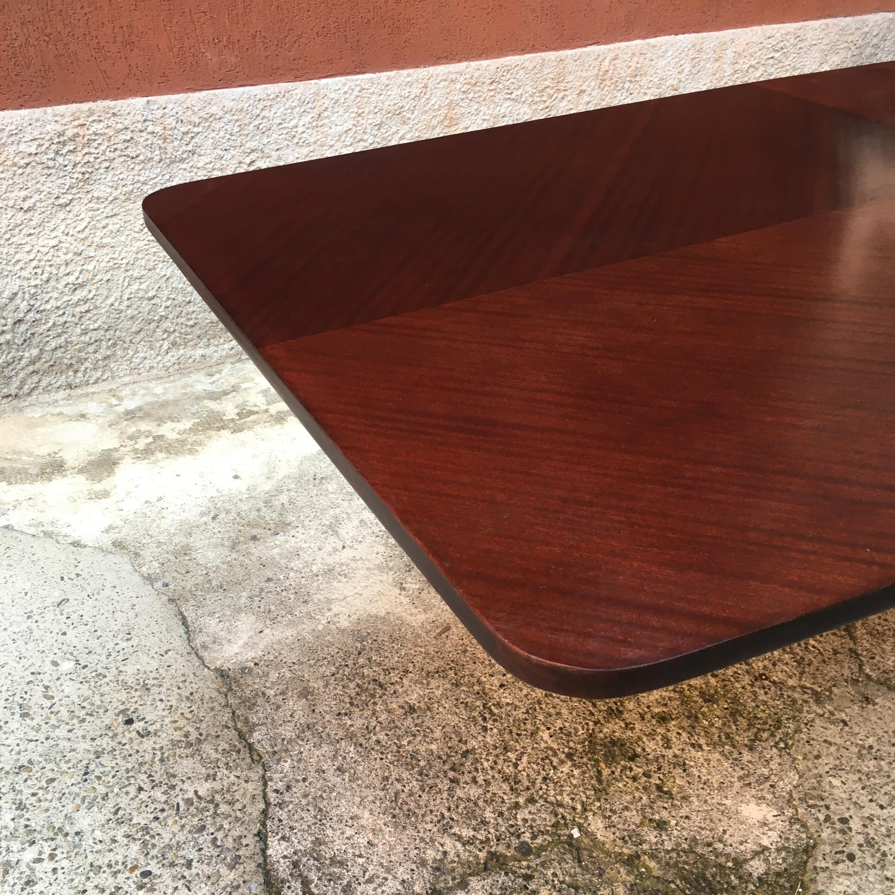 Italian Rosewood Top and Black Metal Paw Dining Table, 1960s 2