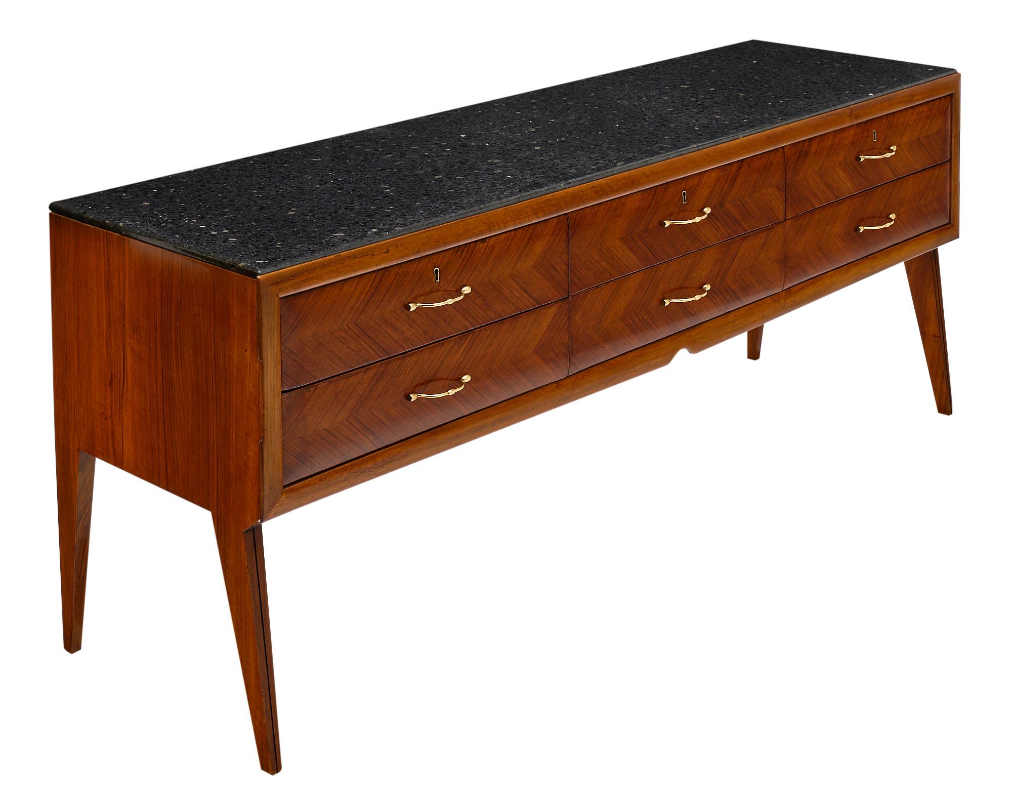 Mid-Century Modern Italian Rosewood Vintage Sideboard