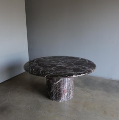 Italian Rosso Levanto Modernist Marble Centre Table, circa 1980