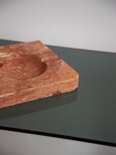 Italian Rosso Verona Square Marble Ashtray