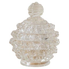 Italian Rostratto Barovier Bud Vase with Top