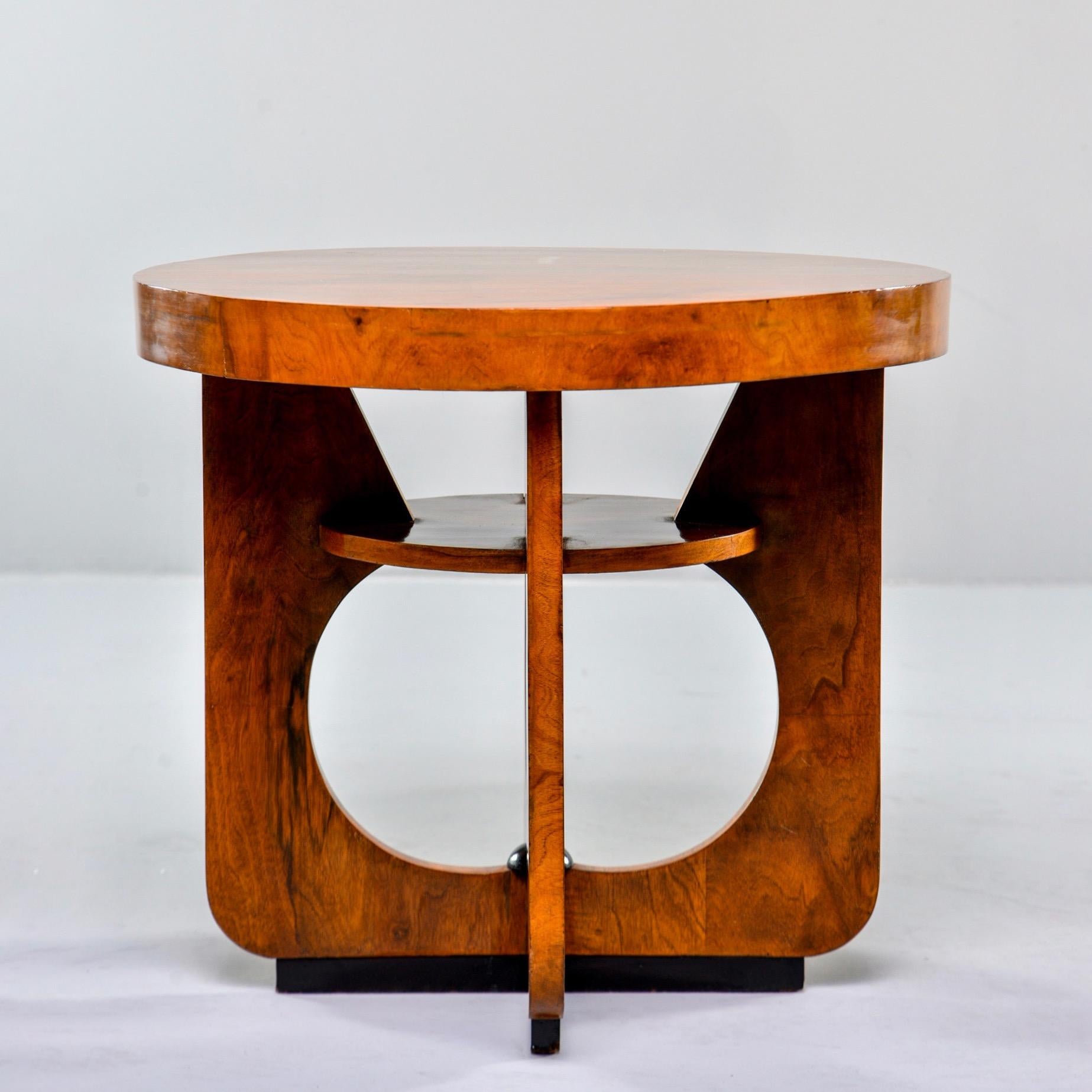 Italian Round Art Deco Side Table 1