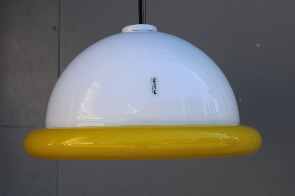 AV Mazzega table ronde italienne blanc et jaune design italien des années 1970 style Sottsass en vente 6
