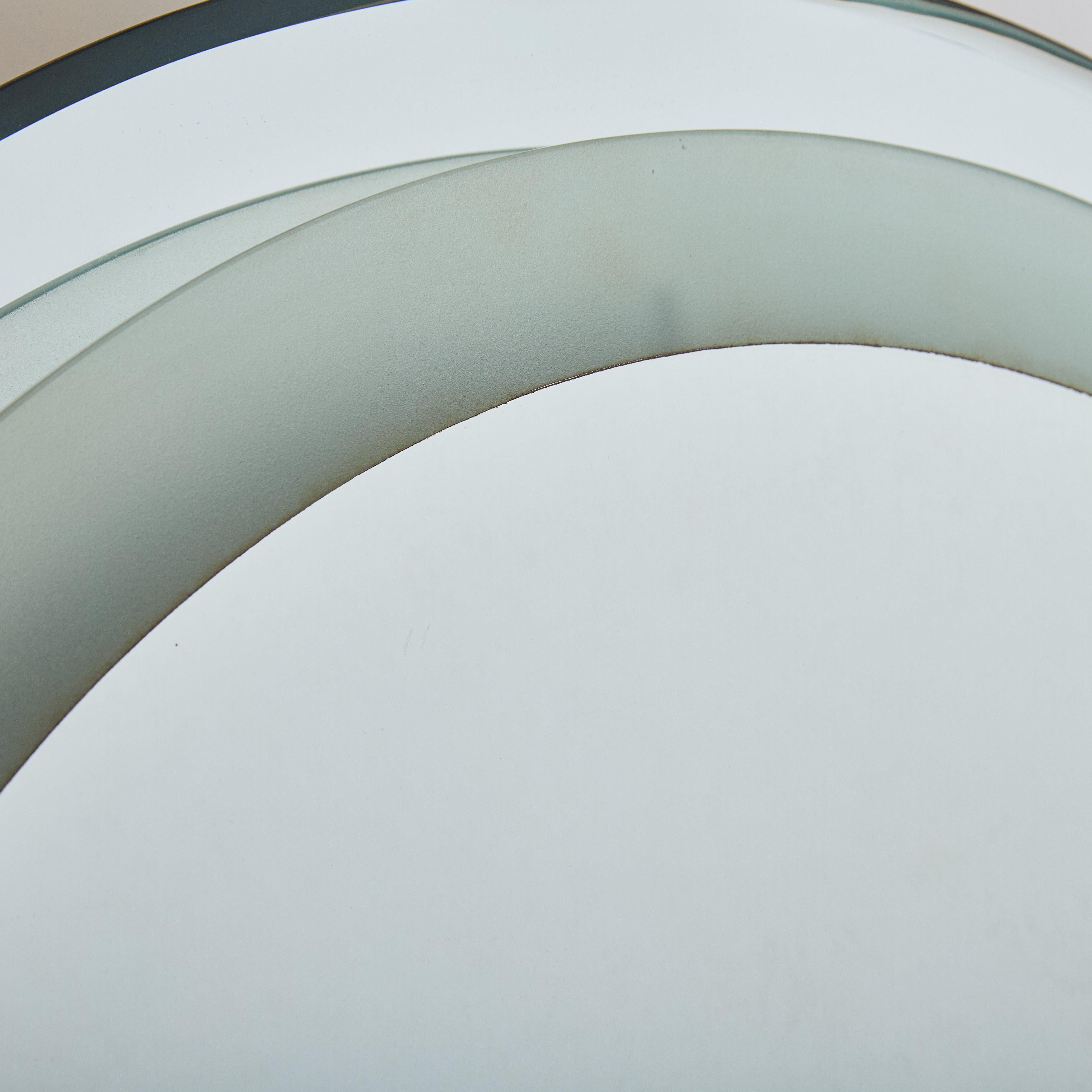 Miroir mural rond rétro-éclairé italien, 1970 en vente 3