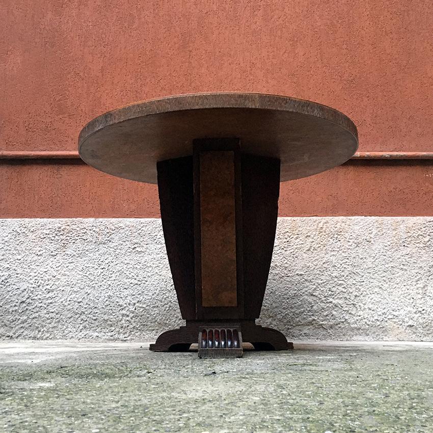 Italian Round Briar Table, Designed by Pierluigi Colli, 1940s 4