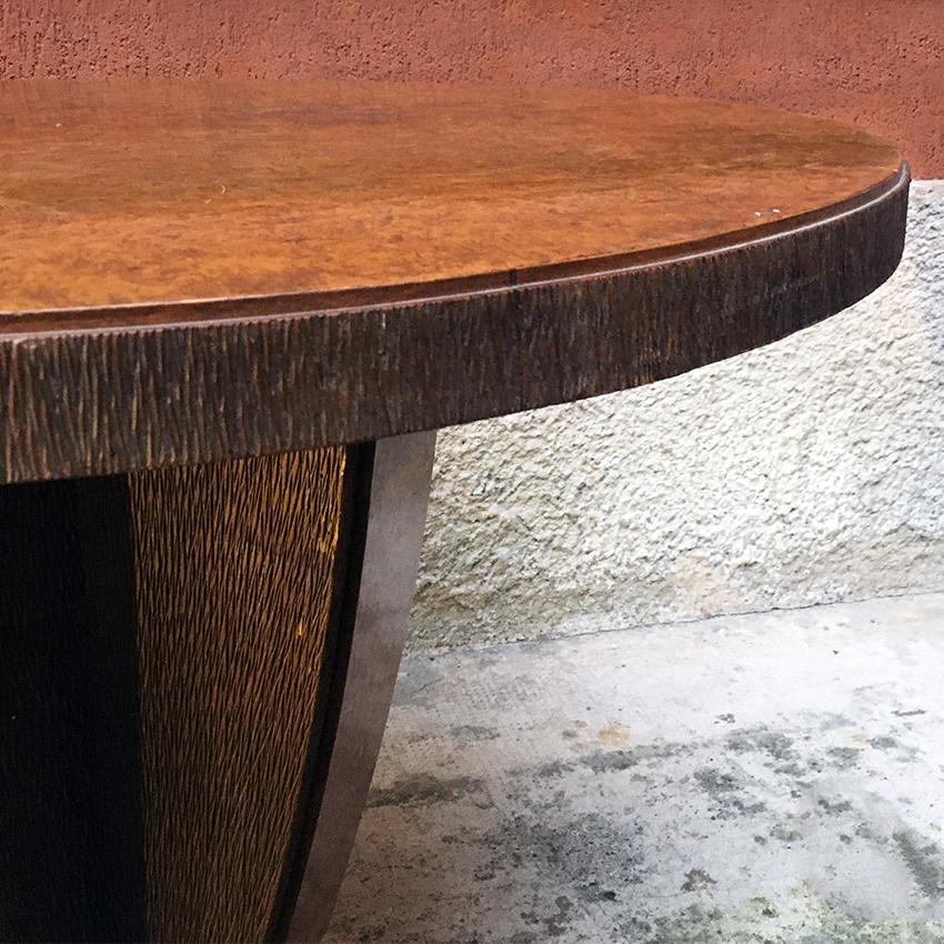 Mid-20th Century Italian Round Briar Table, Designed by Pierluigi Colli, 1940s
