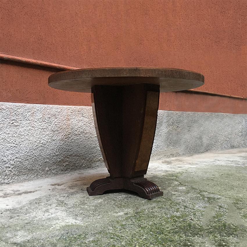 Italian Round Briar Table, Designed by Pierluigi Colli, 1940s 1