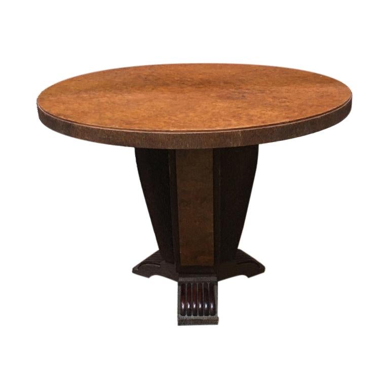 Italian Round Briar Table, Designed by Pierluigi Colli, 1940s