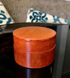 Italian Round Calfskin Cufflink Box