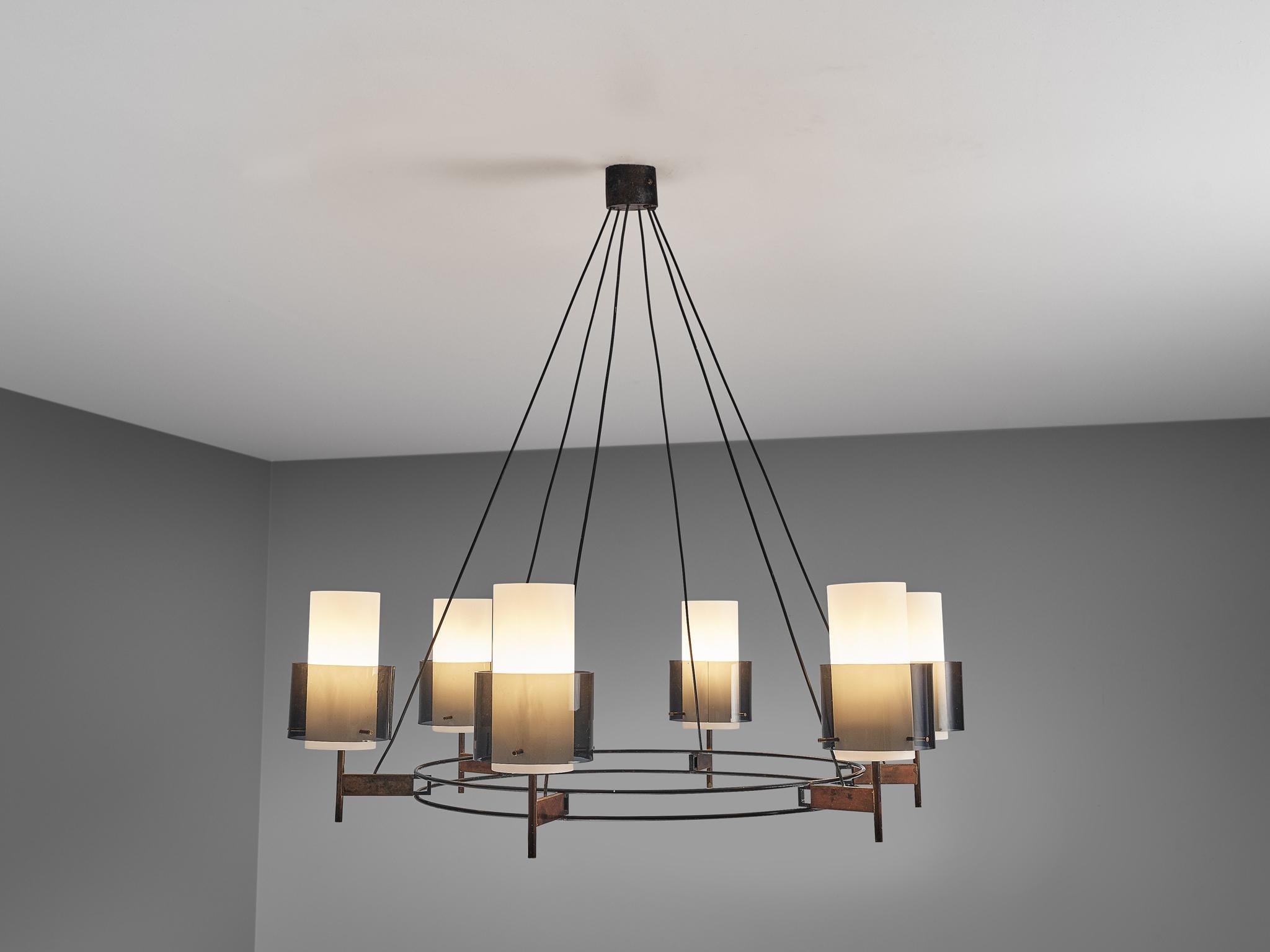 Italian Round Chandelier with Six Lamps 1