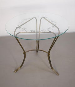 Mesa de centro redonda italiana, años 1950