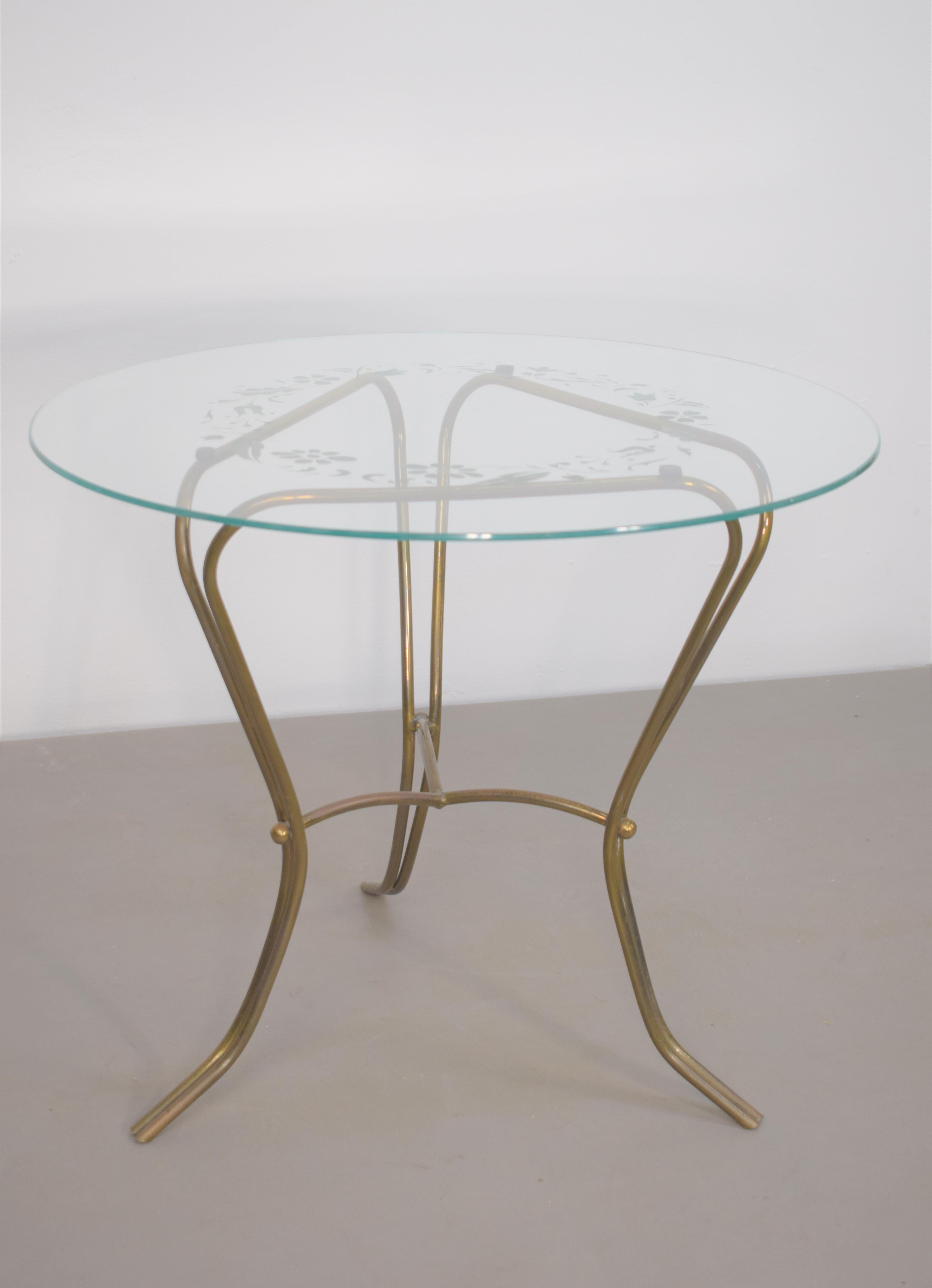 Mid-20th Century Italian Round Coffee Table, 1950s For Sale
