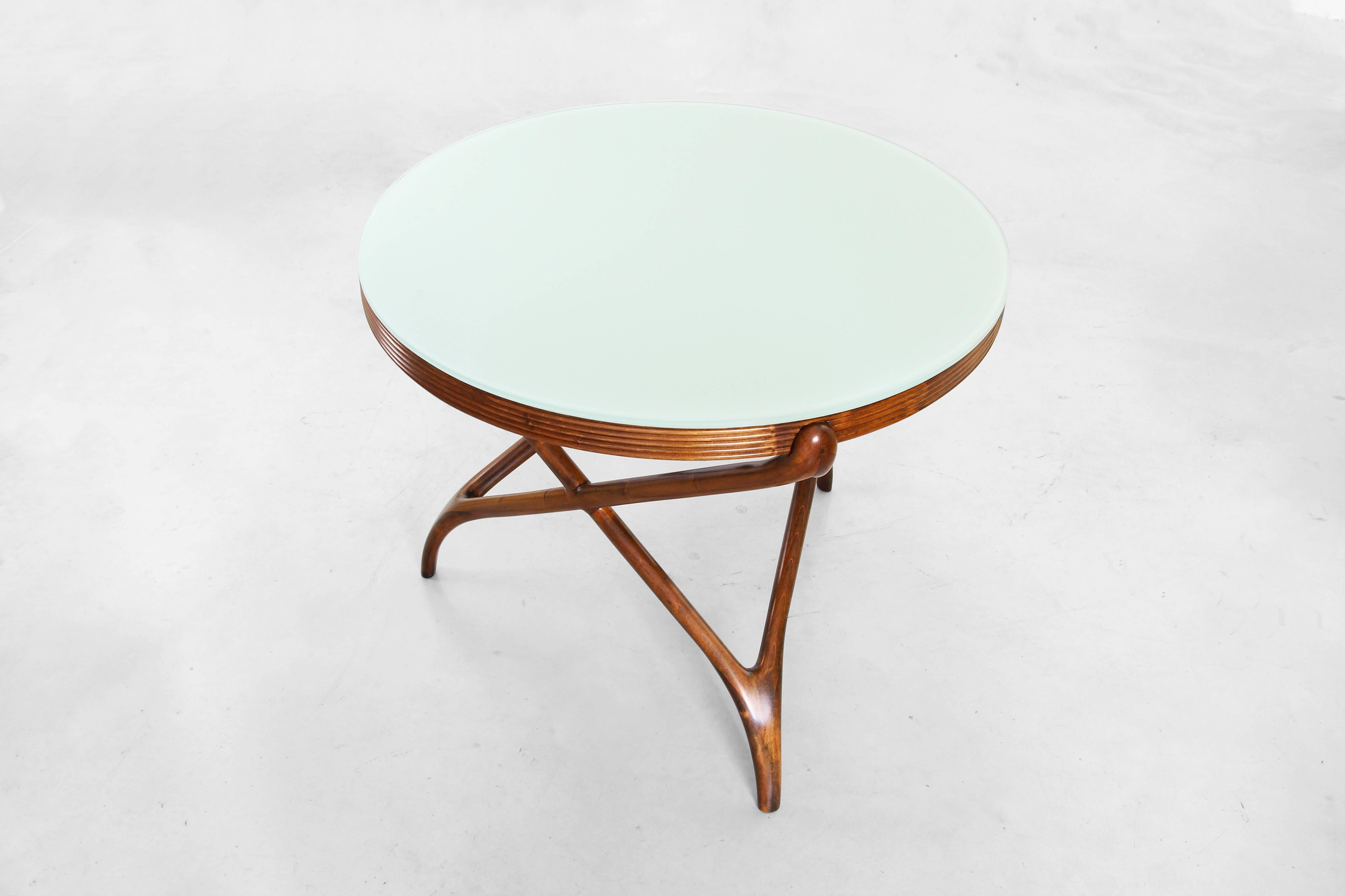 Italian Round Dining Table Attributed to Ico Parisi 1