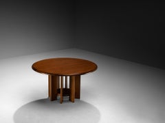 Italian Round Dining Table in Walnut