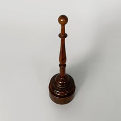Italienischer runder Türstopper aus gedrechseltem Holz, 1930er Jahre